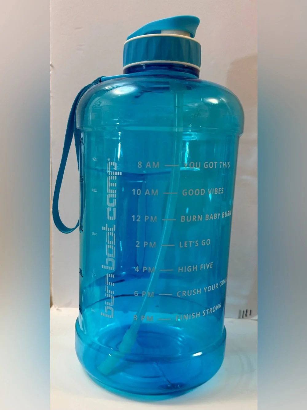 Buen Boot Camp Large Motivational Water Bottle - Bright Blue capacity 3780 ML